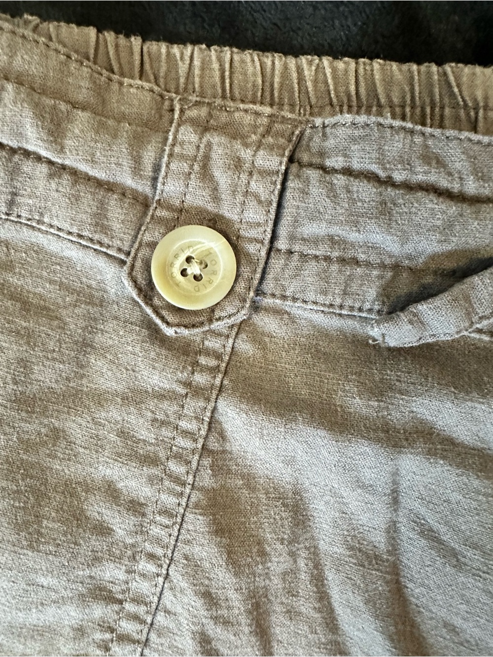 Torrid Taupe Linen Blend Drawstring Shorts Size 16 Relaxed Casual Summer - Picture 7 of 12